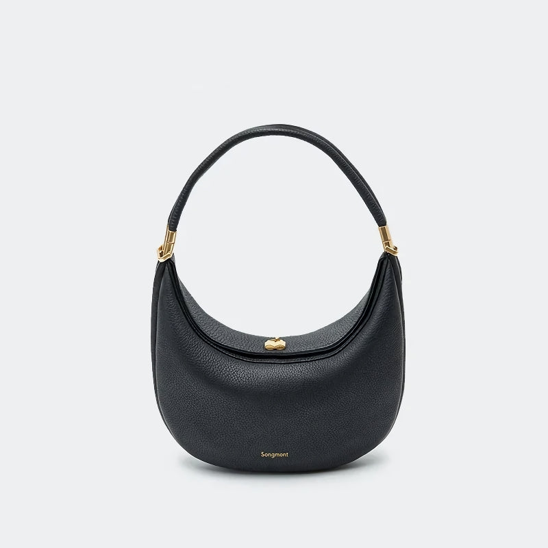 crescent leather shoulder bag, view 9 - MRSLM