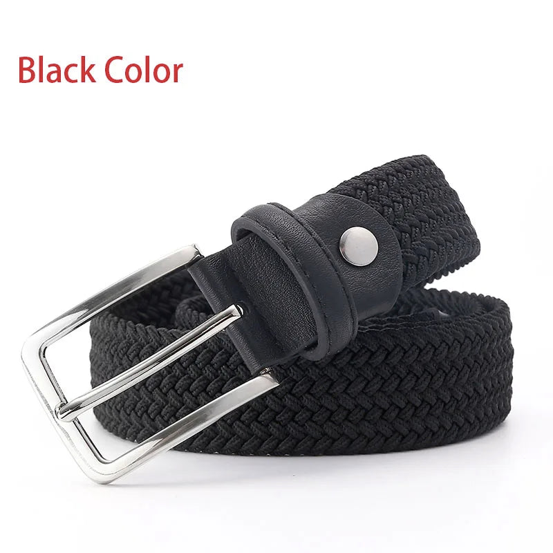 men's elastic braided stretch belt, view 3 - MRSLM