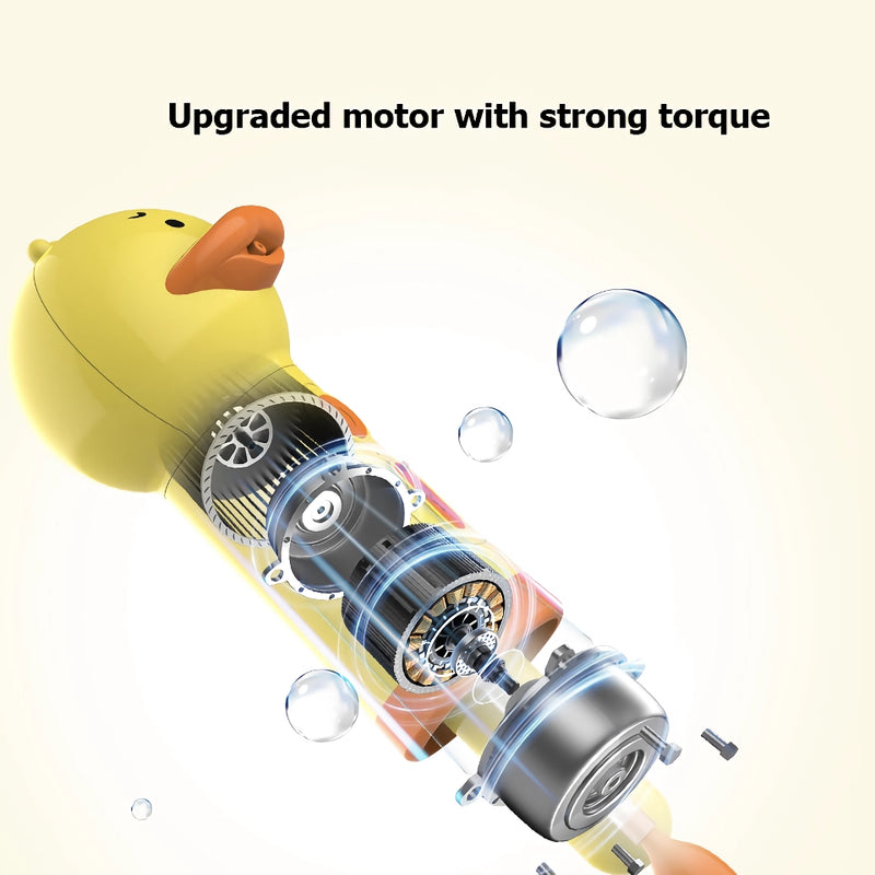Yellow duck foam soap dispenser for pets, view 5 - MRSLM