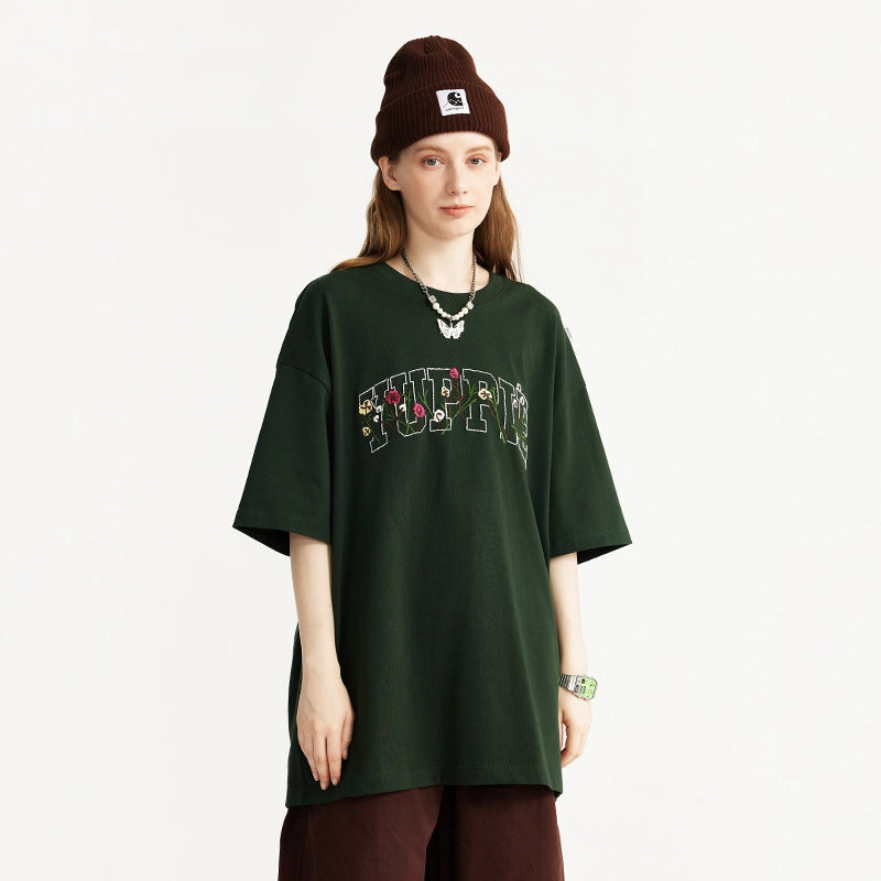 embroidered floral t-shirt, view 2 - MRSLM