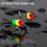 high carbon steel treble ice fishing hooks, view 7 - MRSLM