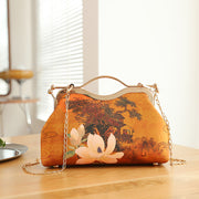 printed shell crossbody clutch bag, view 10 - MRSLM