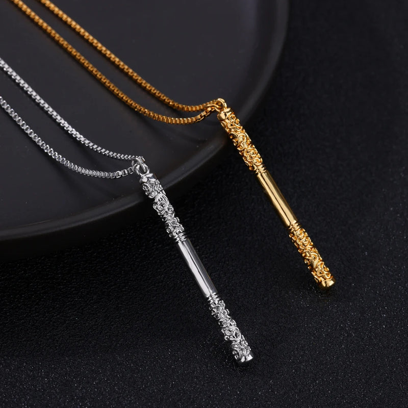 golden cudgel pendant necklace, view 5 - MRSLM