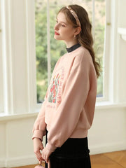 women's half high neck fleece hoodie, view 5 - MRSLM