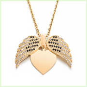 personalized engraved heart name necklace, view 4 - MRSLM