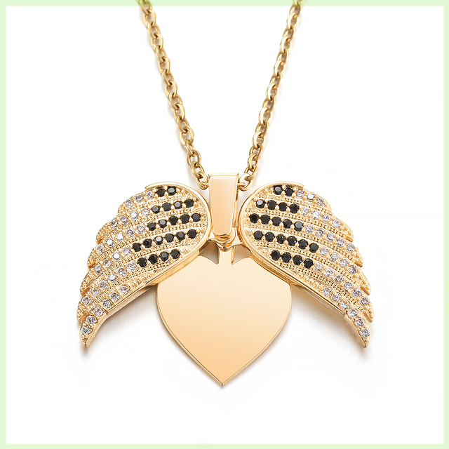 personalized engraved heart name necklace, view 4 - MRSLM