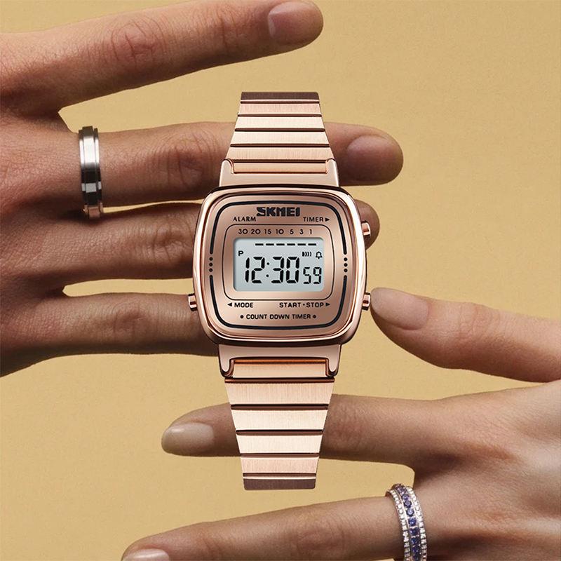 luxury gold digital watch, view 8 - MRSLM