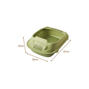 semi-closed cat litter box, view 3 - MRSLM