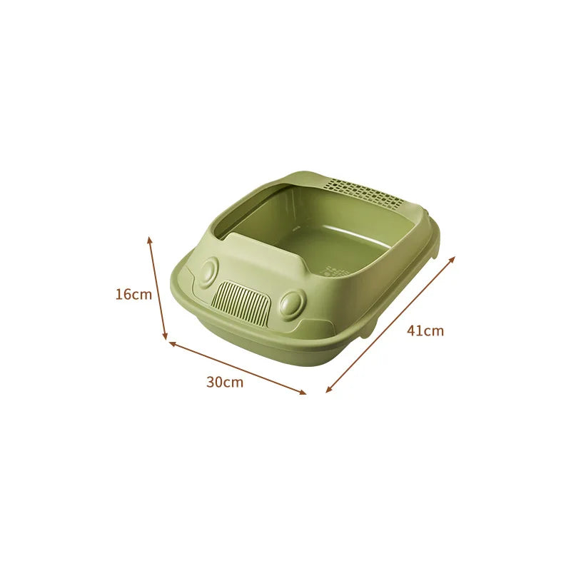 semi-closed cat litter box, view 3 - MRSLM