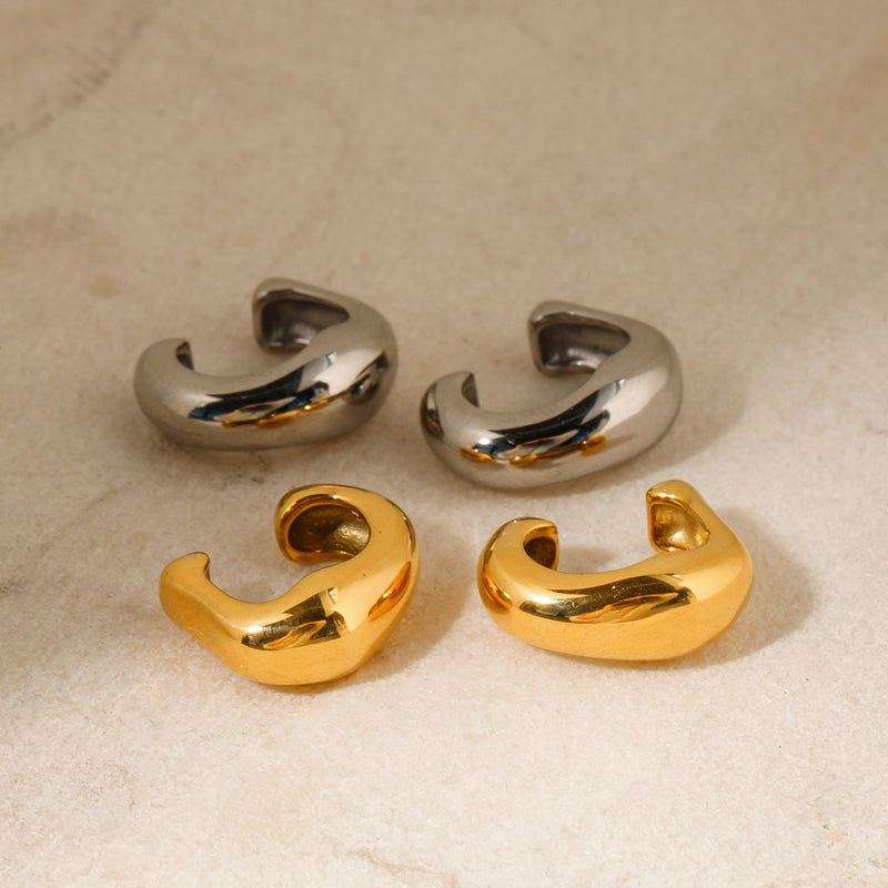 18k gold plated irregular ear clip, view 7 - MRSLM