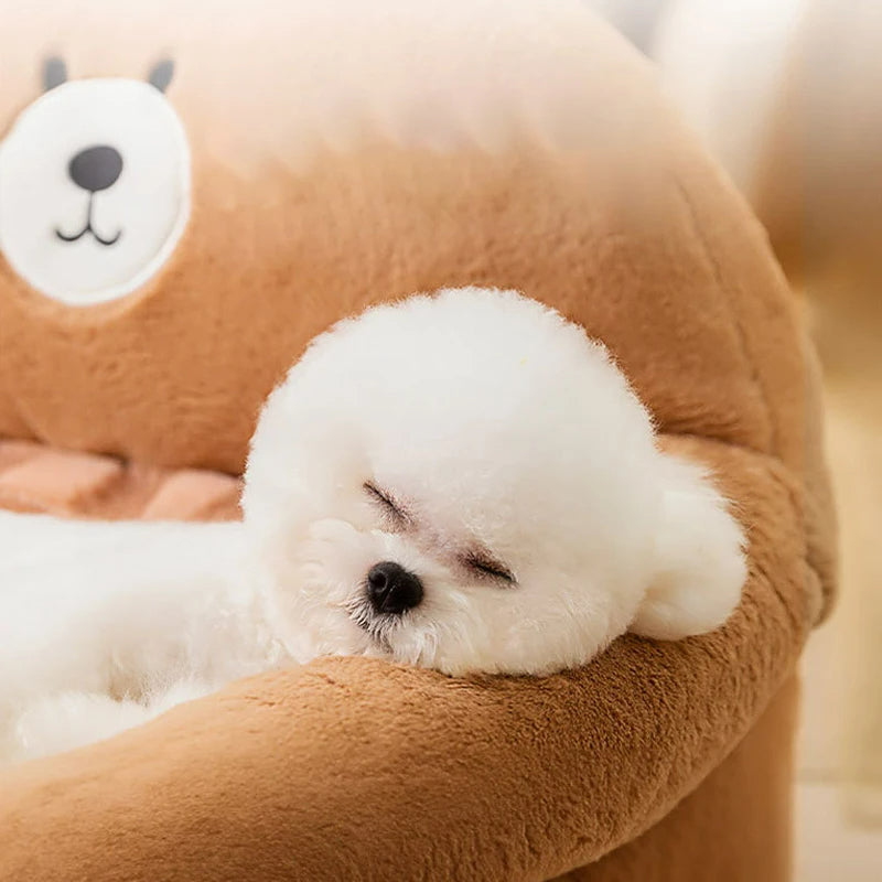 cozy winter pet bed sofa, view 3 - MRSLM