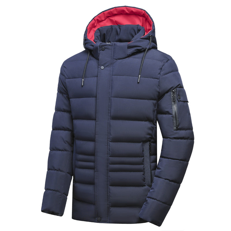men's fleece-lined hooded coat, view 8 - MRSLM
