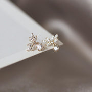 women's wing petal zircon earrings, view 2 - MRSLM