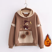 loose hooded jacket with cute print, view 12 - MRSLM