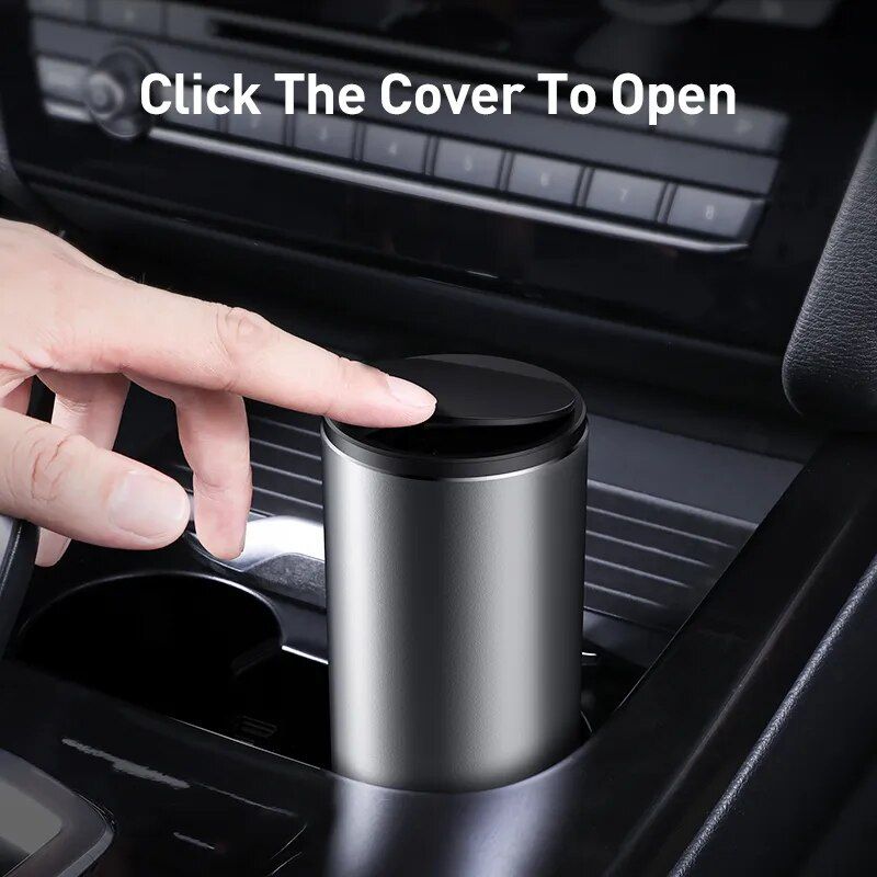 car trash bin with click lid, view 5 - MRSLM