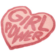pink heart shaped tufted rug, view 3 - MRSLM