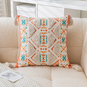 boho geometric tufted cushion cover, view 4 - MRSLM