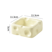 cheese-shaped ceramic pet bowl, view 5 - MRSLM