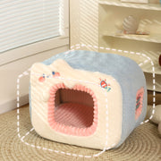 cozy cat bed with cushion, view 4 - MRSLM