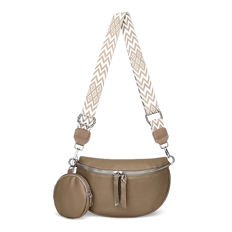 leather crossbody chest bag, view 4 - MRSLM