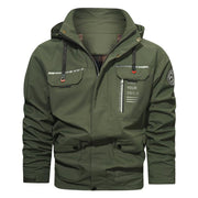 Men's hooded outdoor shell jacket, view 2 - MRSLM
