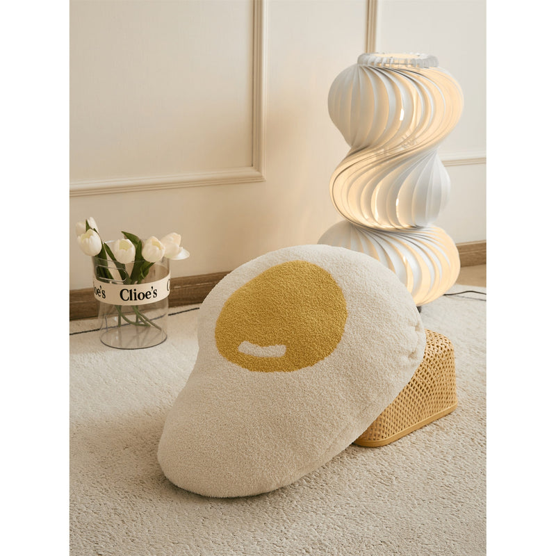 kawaii fried egg throw pillow, view 3 - MRSLM