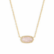 gold-plated crystal pendant necklace, view 2 - MRSLM