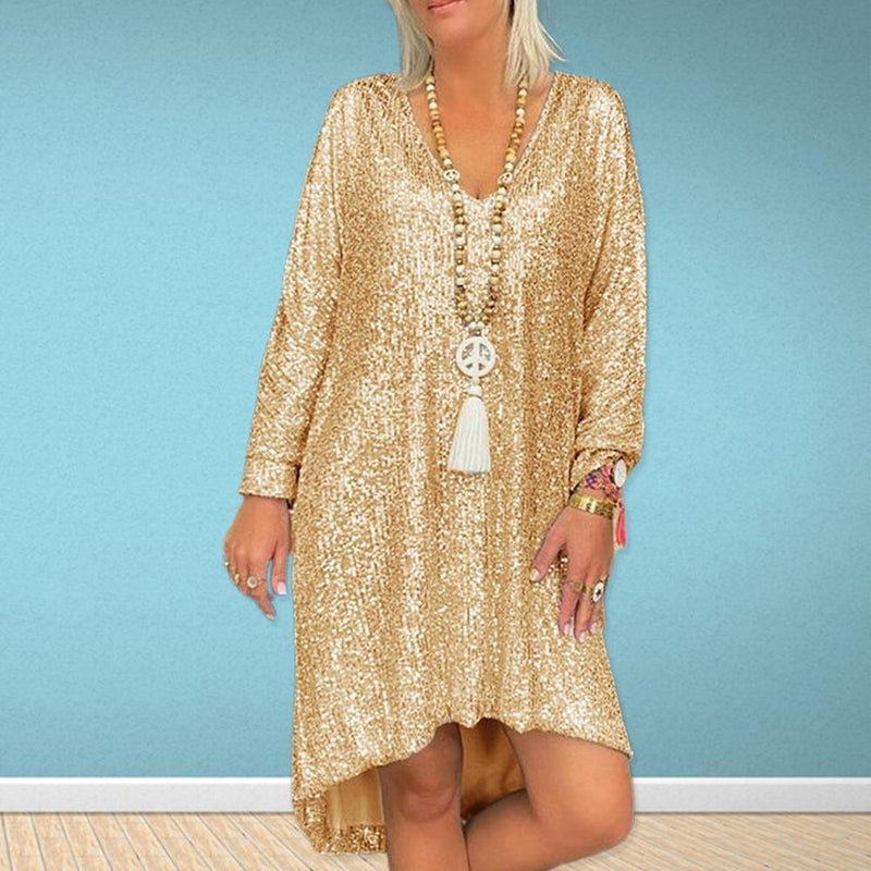 sequined long dress, view 6 - MRSLM