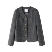 office french style tweed jacket, view 2 - MRSLM