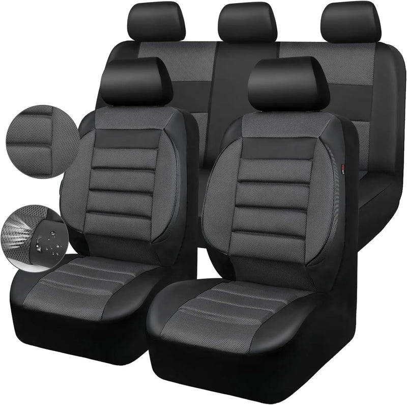 leather car seat covers with 3D foam, view 6 - MRSLM