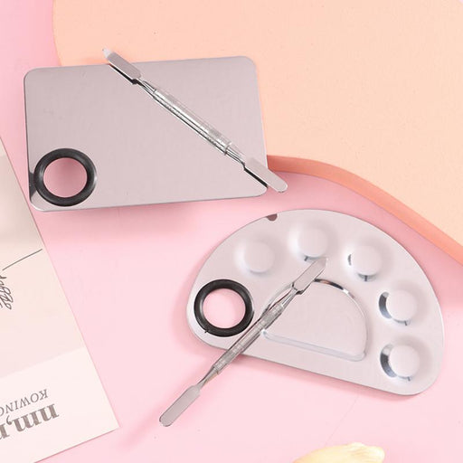 stainless steel makeup and nail art mixing palette - MRSLM