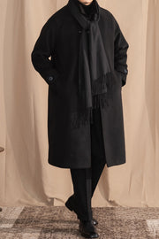 thick warm baggy lapel coat, view 3 - MRSLM