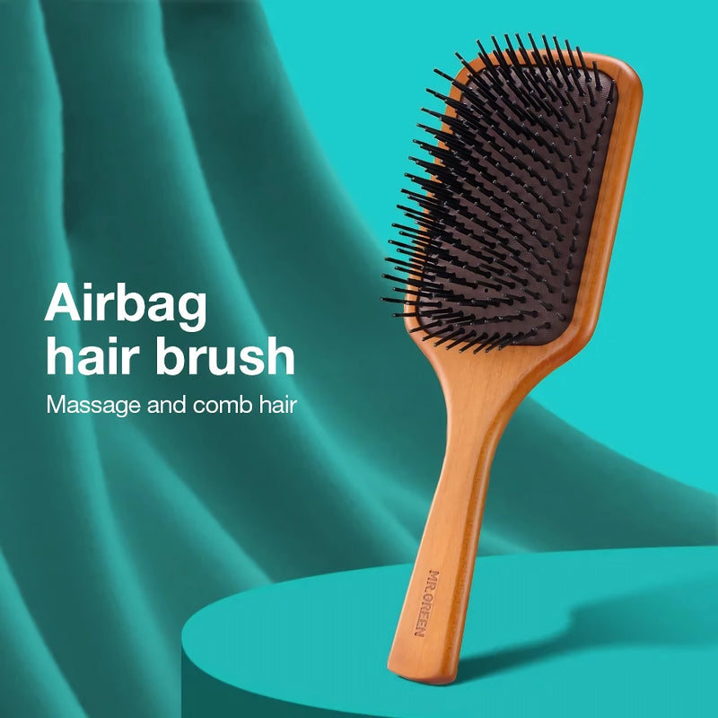 maple wood scalp massage hair brush, view 4 - MRSLM