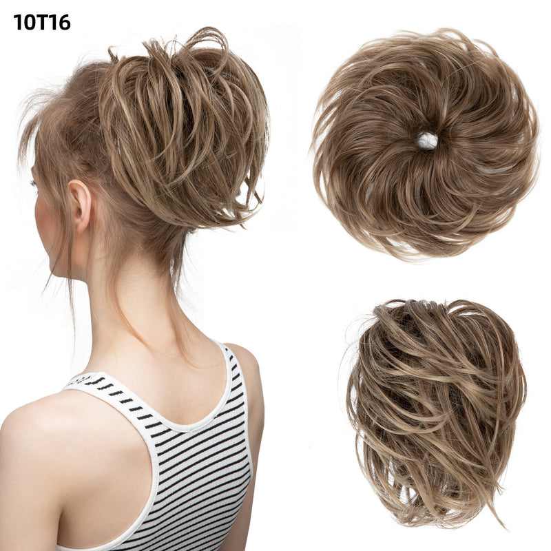 fluffy curly hair bun chignon, view 15 - MRSLM