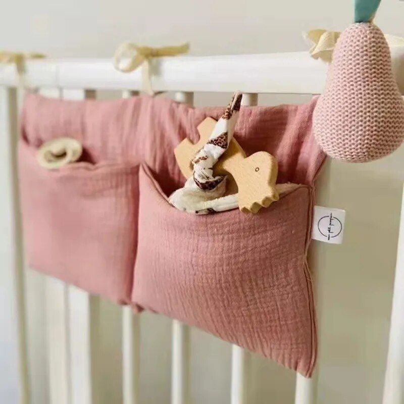 cotton baby crib organizer, view 6 - MRSLM