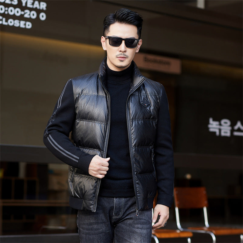 Men's stand collar duck down coat - MRSLM