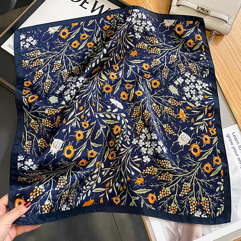 pure silk square scarf, view 4 - MRSLM