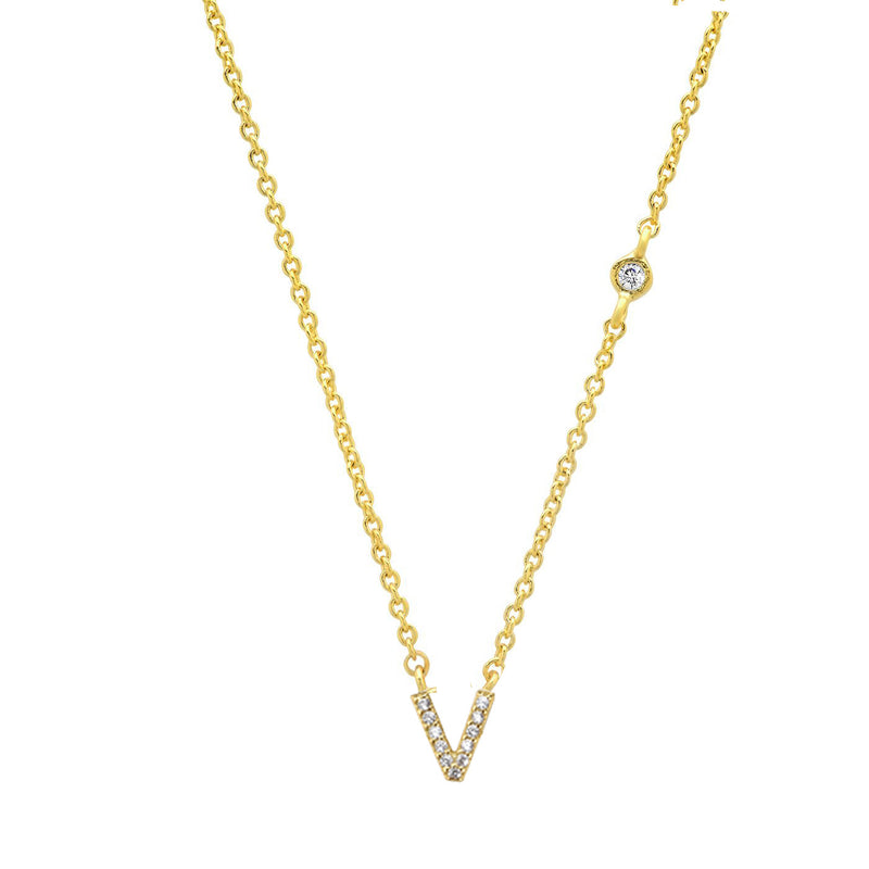 letter pendant necklace, view 18 - MRSLM