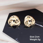 Gold spiral drop earrings, view 7 - MRSLM