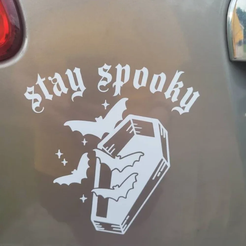 goth bat vinyl car decal, view 9 - MRSLM