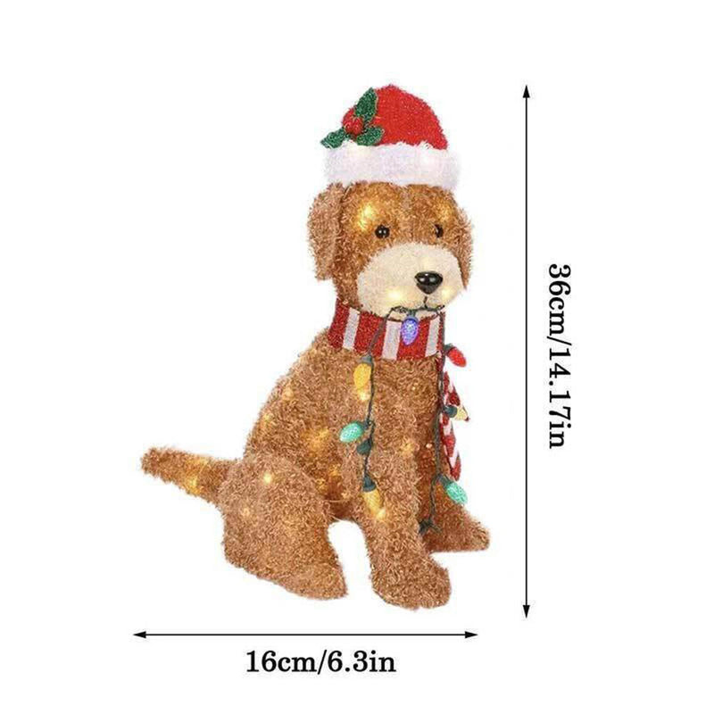 acrylic Christmas dog ground plug decoration, view 3 - MRSLM