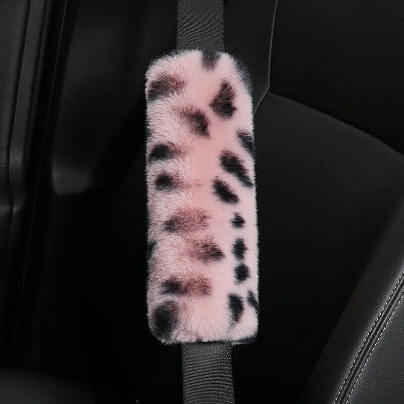 leopard print seat belt shoulder pad, view 8 - MRSLM