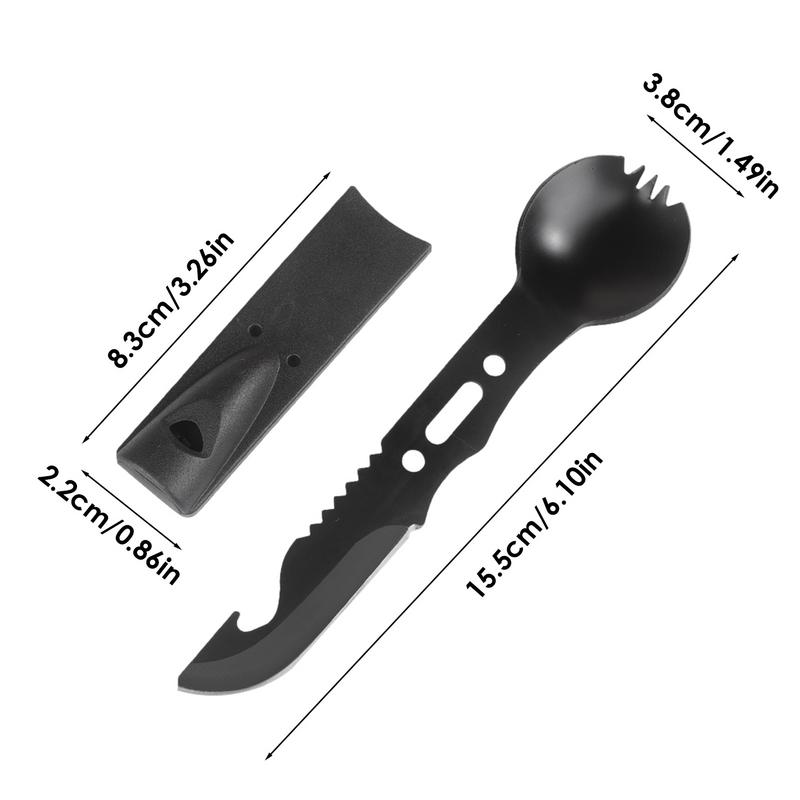 multifunctional camping spoon fork cutter, view 6 - MRSLM