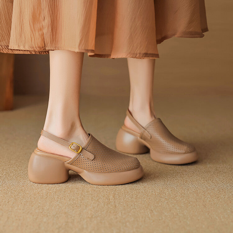 round toe platform heels, view 29 - MRSLM
