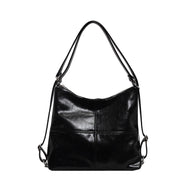 color contrast patchwork tote bag, view 8 - MRSLM