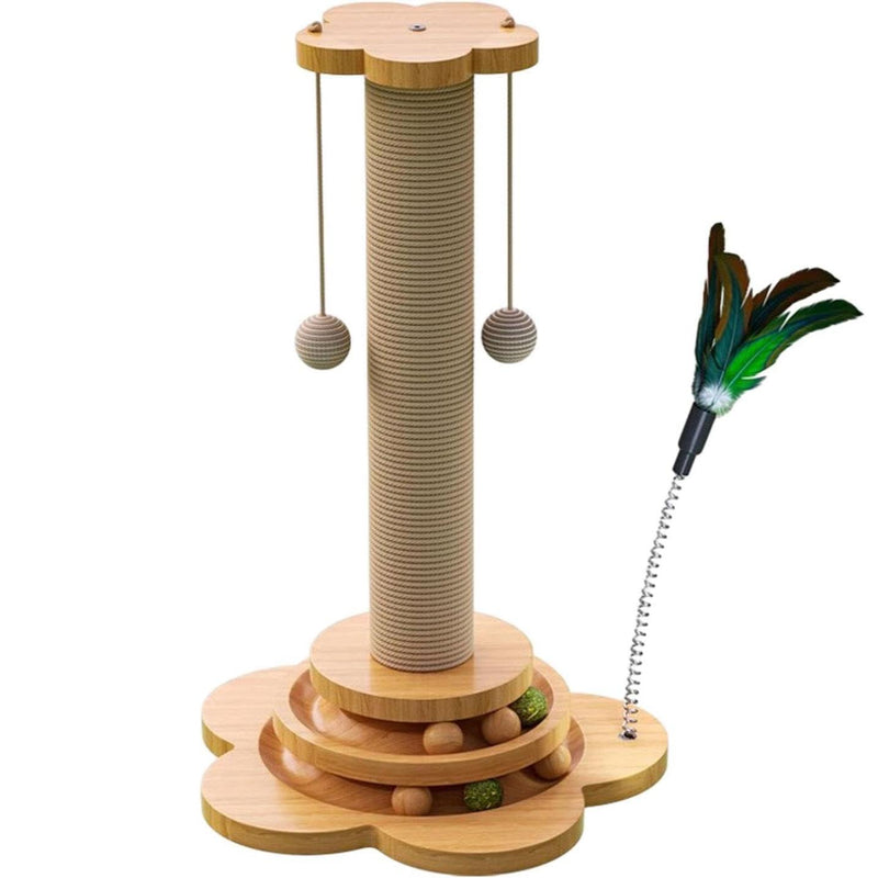 durable wooden cat turntable, view 8 - MRSLM