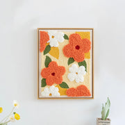 floral punch needle embroidery starter kit, view 5 - MRSLM
