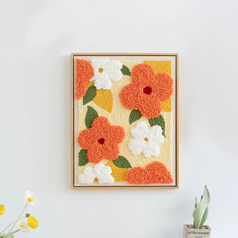 floral punch needle embroidery starter kit, view 5 - MRSLM