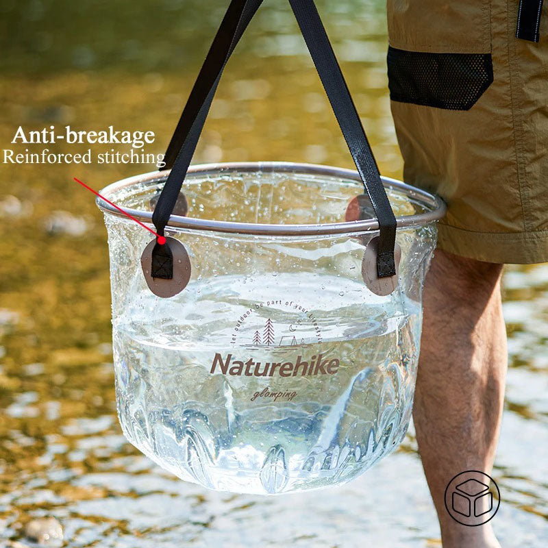 portable transparent folding bucket, view 7 - MRSLM