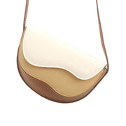 Contrast color crossbody saddle bag, view 2 - MRSLM